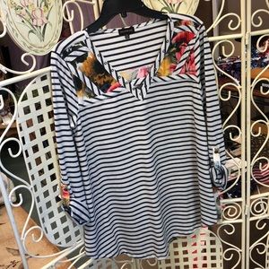 Multiples stripped blouse
